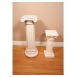Plaster & Ceramic Pillar Plant / Figurine Displays