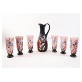 Fenton Art Glass Pitcher & Set in Amethyst