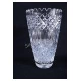 VTG Cut Crystal Diamond & Fan Pattern Vase