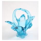 VTG Canadian Chalet Art Glass Basket.