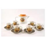 1960's -70's  Fiesta Tea Pot & Sunflower Cups Sets