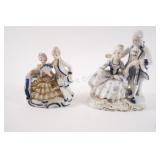 Victorian Hand Painted Porcelain Musical Figurines