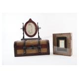 Rustic Decorative Storage Box w Swing Frame