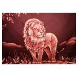 VTG  San Marcos Reversible Lion Blanket,