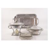 Hammered Aluminum Tray, Chafing & Casserole Dish