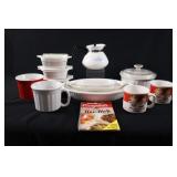 Campbell's Soup Mugs w Cook Book & Bakeware
