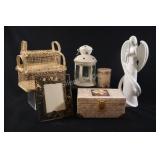 Porcelain Les Cadeaux.Angel Figurine, Candles,