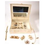 Collection of Costume Jewellery & Storage Box