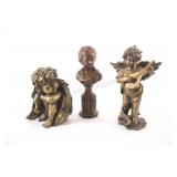 Resin & Ceramic Decorative Cherub Figurines