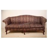 Queen Anne Style Camelback Three Seater Sofa