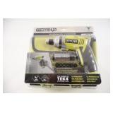 Sealed Ryobi TEK4 4V Lithium-Ion Screwdriver Kit.
