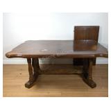 1970's Dining Room Table w Cane Back Chairs