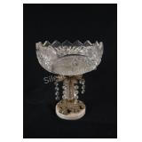 VTG Crystal Compote Bowl on Marble Base