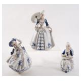 Victorian Painted Porcelain Figurines & Music Box