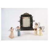 Set of Willow-Style Figurines w Footprints Farme