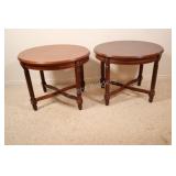 Traditional Mahogany Finish Side Tables