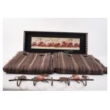 Pair of Striped Grommet Curtains, Hook & Print