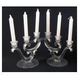 VTG Crystal Glass Candelabra Sets