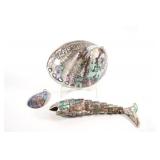 VTG Articulated Fish Bottle Opener & Large Shell