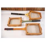 VTG Wooden Tennis Rackets & Presses