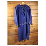 VTG Navy Blue Trench Coat - Double-breasted