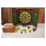 King's Head Pub & Lodging Dart Board & Cabinet Set