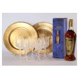 Sealed Metaxa 1L Amphora w Crystal Glasses