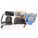 Collection of VTG Automatic Cameras & 35mm Film