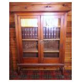 Victorian Double Door Bookcase Cabinet