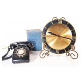Tom Swift Hard Cover, Rotary Phone &Ingraham Clock