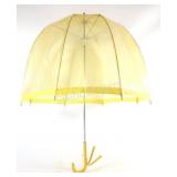 1960s Lemon Yellow Bubble Dome Umbrella