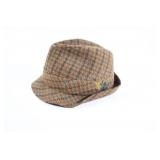 Biltmore Wool Tweed Plaid Pattern Fedora Hat