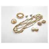 VTG Costume Jewelry w Trifari & Vendome Markings