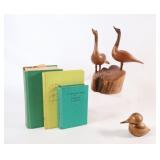 Hand-Carved Canadian Geese, Duck & Botanical Books