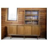 Mid-Century Baumritter Maple Buffet and Hutch,2PC