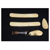 Antique - Carved Whalebone Instruments