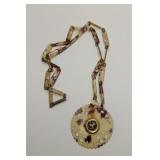 VTG Necklace w Faux Tortoiseshell or Celluloid