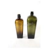 Antique Glass Tapered Dutch Gin Bottles