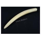 Carved Walrus Tusk Cribbage Board & Whale Tooth