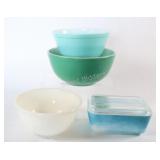 VTG Pyrex Mixing Bowls & Lidded Butter Dish