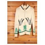 1960s Hand-Knitted Cowichan-Style Cardigan