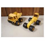 Tonka Steel Road Grader and a Buddy-L Dump Truck.