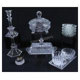 Cut Glass & Crystal Footed Dishes, Candle Holders