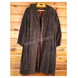 VTG Wool & Mohair, Dark Brown Swing Coat