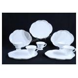 Indiana Glass Harvest Milk Glass Plate Sets x 8
