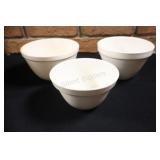 Antique Set of Ironstone Pudding Basin Bowls