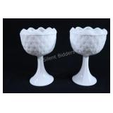 Indiana Milk Glass Compote Bowls