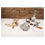 VTG Crank-style Peeler, Tortilla Press, Grinder