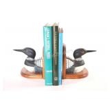 Mid-Century Loon Bookends w Canada Books