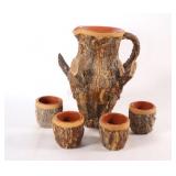 European Beverage Textured Natural Tree Bark Set
